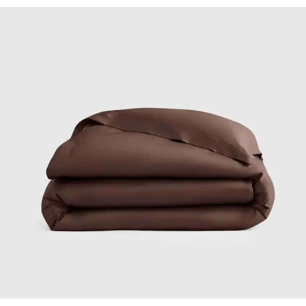 Quince Full/Queen Signature Giza Cotton Sateen Duvet Cover Espresso